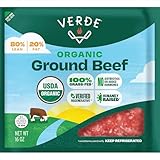 Verde Farms, Ground Beef 80% Lean/20% Fat, Organic, Grass-Fed, 1 lb