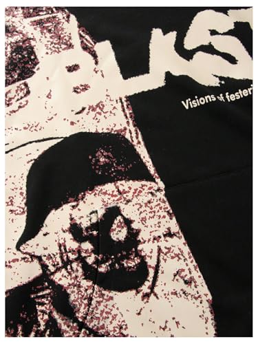 Men's Oversized Y2k Graphic Hoodie Long Sleeve Hooded Sweatshirts Vintage Streetwear Tops4