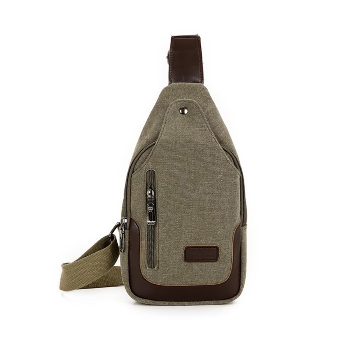 Crossbody Sling Backpack Canvas Small Sling Bag Hiking Daypack Rucksack for Men Women Outdoor Cycling Travel