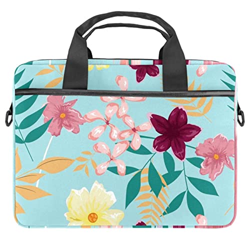 Sacoche pc portable motif fleurs colorées pour le bureau et les cours