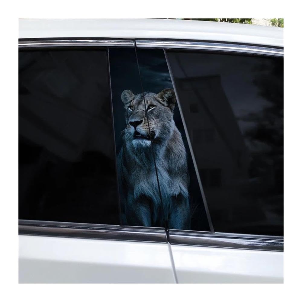Body Parts 2pcs Animal Leopard Car B-Pillar Waterproof Decal(Type A)