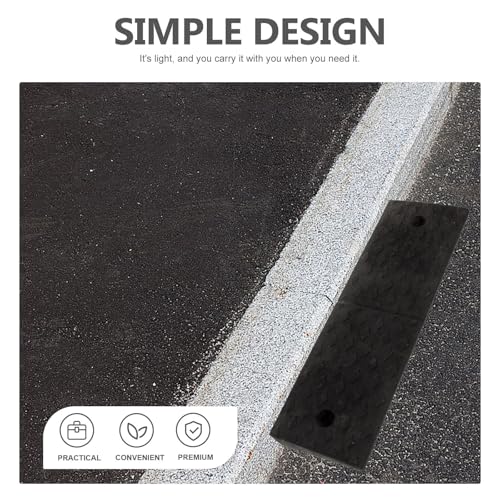 Rampa de goma para coche negro y cuña para entrada de vehículos 5