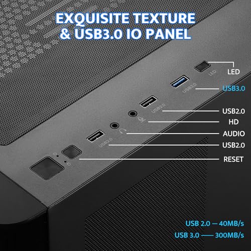 darkflash micro-atx gaming pc case matx pc case with 3 x 120mm argb fans panoramic view dual tempered curve glass computer case usb 30 port supports dual 360mm aio blackdpw90m