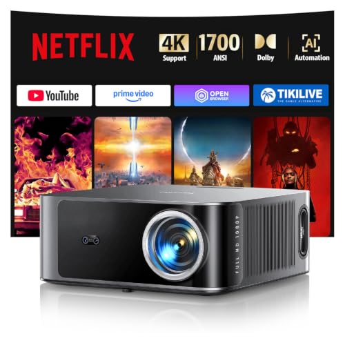 Vidéoprojecteur 4K【1600 ANSI | Compatible Netflix | Dolby...