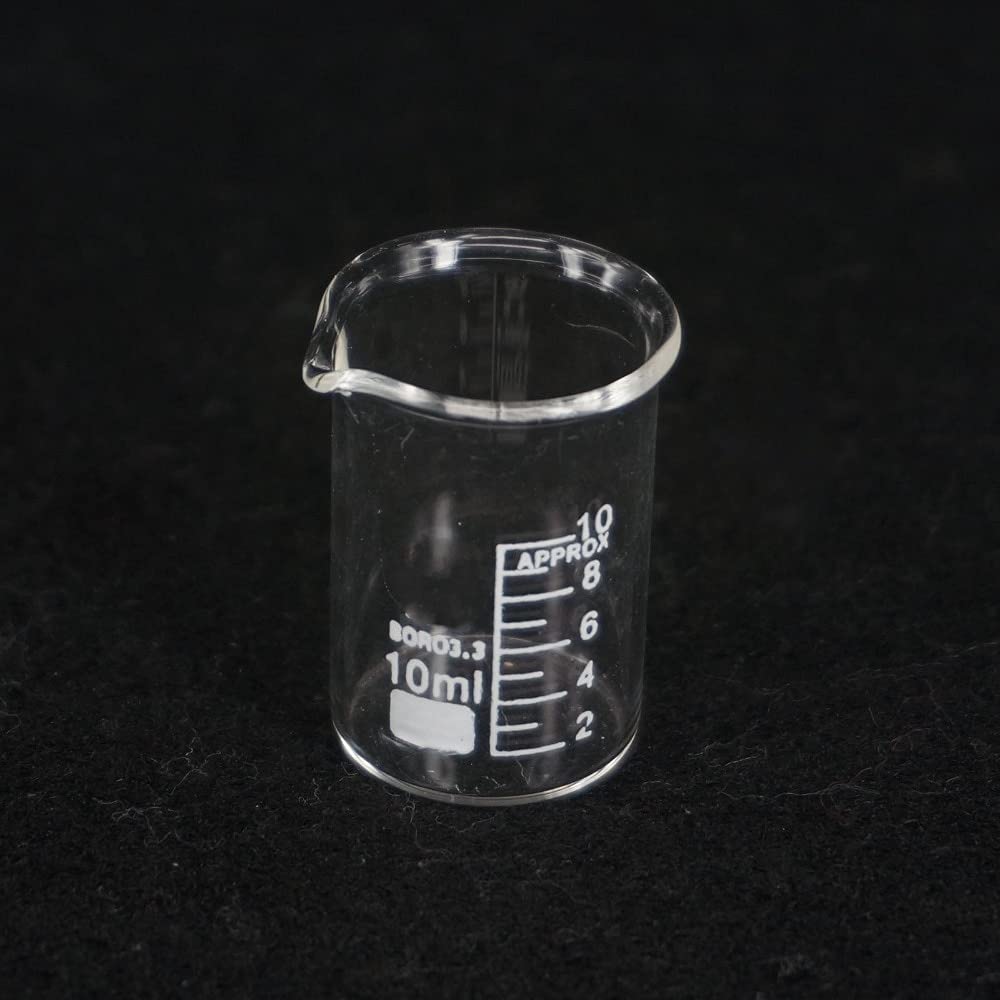 Vaso de precipitados Experimental 10 Uds 10ML Vaso de precipitados de Forma Baja Laboratorio de química G3.3 Laboratorio Pesado de Vidrio de borosilicato, horneado