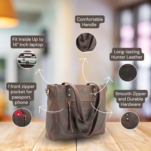 Image of Goatter Genuine Leather Office And Daily Travel Use Shoulder Bag For Women's,(Big Size)