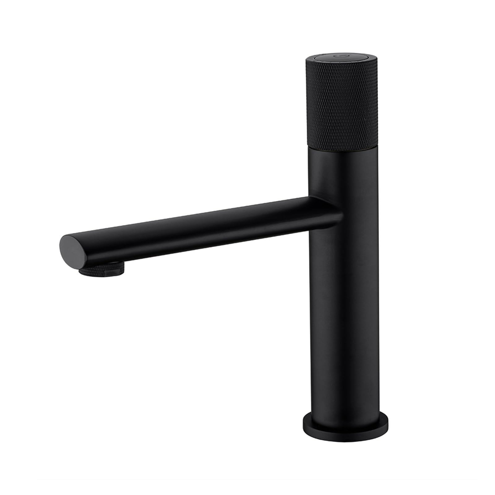 Robinet de lavabo noir mat en laiton moderne pour vasque monotrou