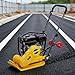 7HP Plate Compactor Rammer, 212CC Gas Engine, 4200lbs Vibratory Compaction Tamper, 22.1x15.9 in Plate Force Rammer, 5600 VPM Pavement Compactor, Jumping Jack Tamper for Walkways, Paving Landscaping