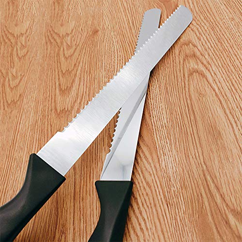 10-Inch Serrated Bread Knife - High Carbon Stainless Steel Cake Cutter With Two Green Splitters - Image 6