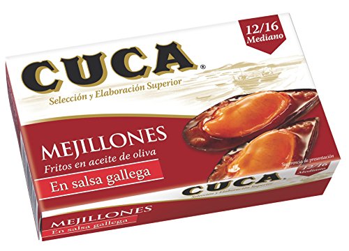 Cuca - Mejillones A La Gallega 12/16 Piezas -65 Grams- [Pack de 5]