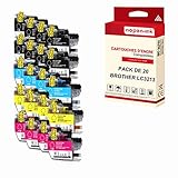  NOPAN-INK - x20 Cartouches Compatible pour Brother LC 3213 XL LC3213XL (Glace) Compatible pour Brother DCP J 572 DW J 770 Series J 772 DW J 774