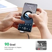 UGREEN Aux Kabel Auto 3,5 mm klinkenkabel 90 Grad mit Winkelstecker (2m) – Ansicht 2