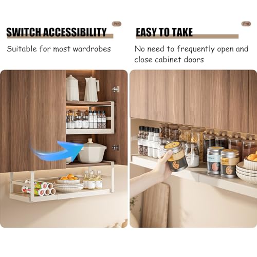 Cesta de almacenamiento colgante de metal, organizador debajo del estante para cocina, oficina, despensa, baño, armario