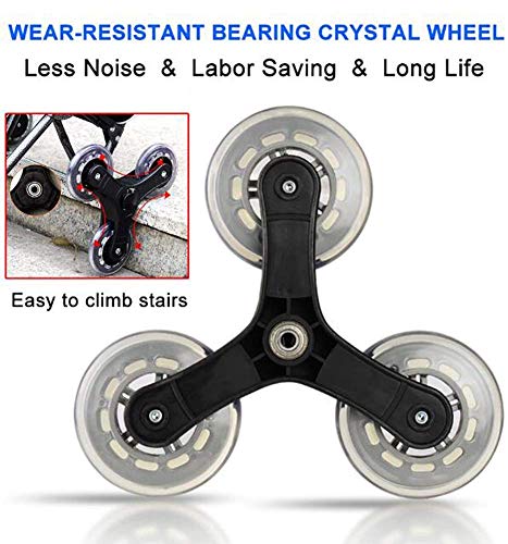 Faltbarer Trolley, klappbarer Einkaufstrolley, Aufbewahrungswagen aus Stahl zum Einkaufen, Leichte Schwenkräder… – Bild 7