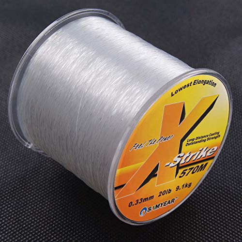 Dorisea X-bite/X-Strike Monofilament Fishing Line (xstrike-Clear, 230m/251Yards 50lb/0.52mm)