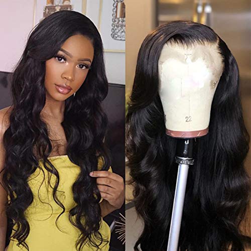 Ms Sunlight 360 Lace Frontal Wig Body Wave Brazilian Human Hair Wigs Pre-Plucked Hairline 150% Density Natural Color With Adjustable Straps 360 Lace Wig with Baby Hair 24 inch