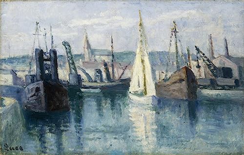 Toile moderne de Dieppe par Maximilien Luce, peinture élégante pour déco de salon