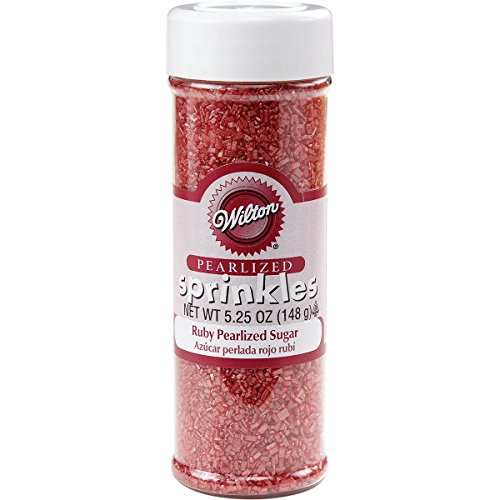 Wilton Pearilized Sugar Food Decorative, Ruby,Red