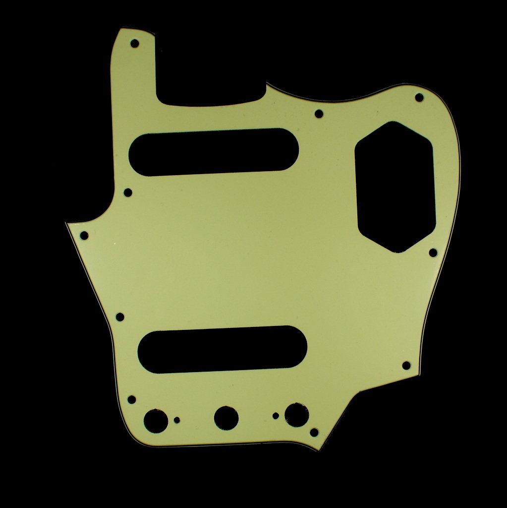 Custom Guitar Pickguard Fits Jaguar, 3ply Mint Green/Vintage Reissued or SVM model