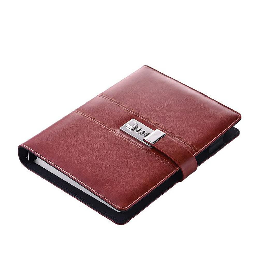 A5-Binder, Spiral-Notizbücher und Tagebuch mit Schloss, Passwort, Agenda, Büro, Business-Notizbücher, Schulbedarf (B A5)