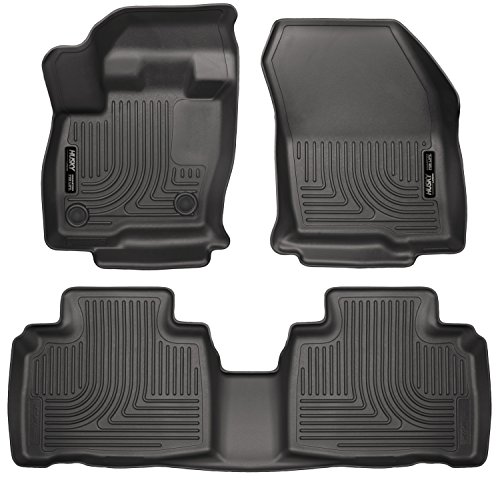 Husky Liners Weatherbeater Floor Mats | Fits 2015 - 2024 Ford Edge | Front & 2nd Row 3-pc Black - 98781
