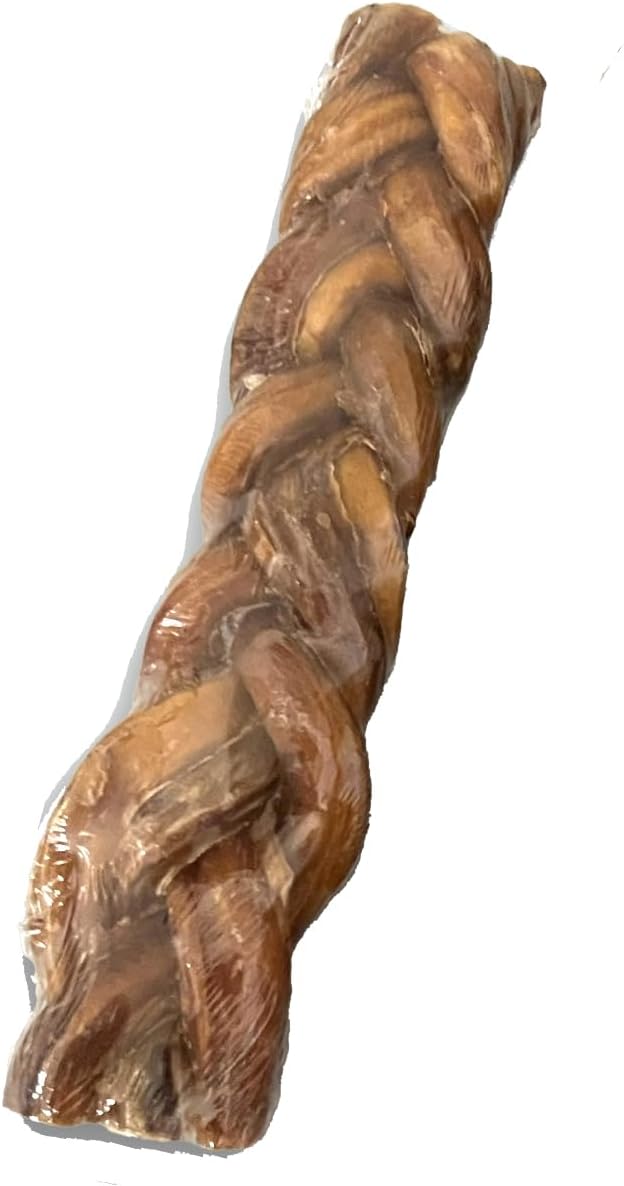All-Natural Digestible Dog Chews - Healthy & Long-Lasting Treats for Dogs (Pack of 20, Braided Bully Sticks)