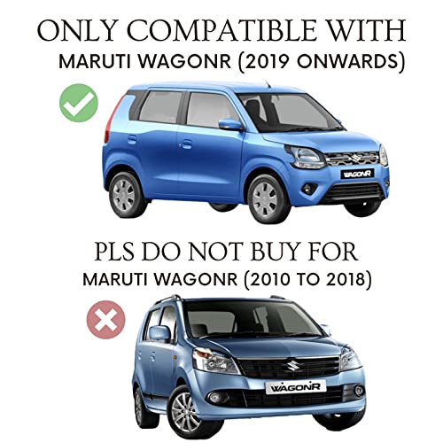 Image of Autofact Magnetic Car Sunshades Compatible with Maruti Wagon r (2019 to 2024) (Set of 4) - Easy Installation, UV Protection, Keeps Car Cool (Front 2 with Zippers, Rear 2 Without Zippers)