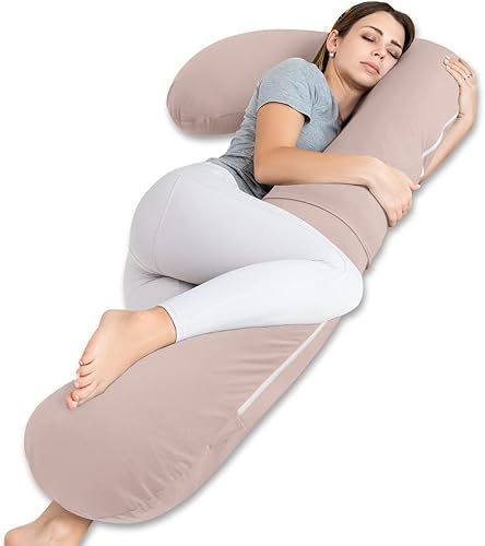INSEN Almohada de embarazo para dormir, almohada corporal de maternidad para mujeres embarazadas, almohada de apoyo para el embarazo para espalda,