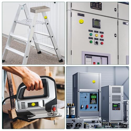 BEASAFY 1000 Stück 25 mm Prüfplaketten, 2026-2031 Nächster Prüftermin, Gelb Wartungsetiketten, Prüfplakette Leitern und Tritte, Selbstklebend Prüfaufkleber für Elektro