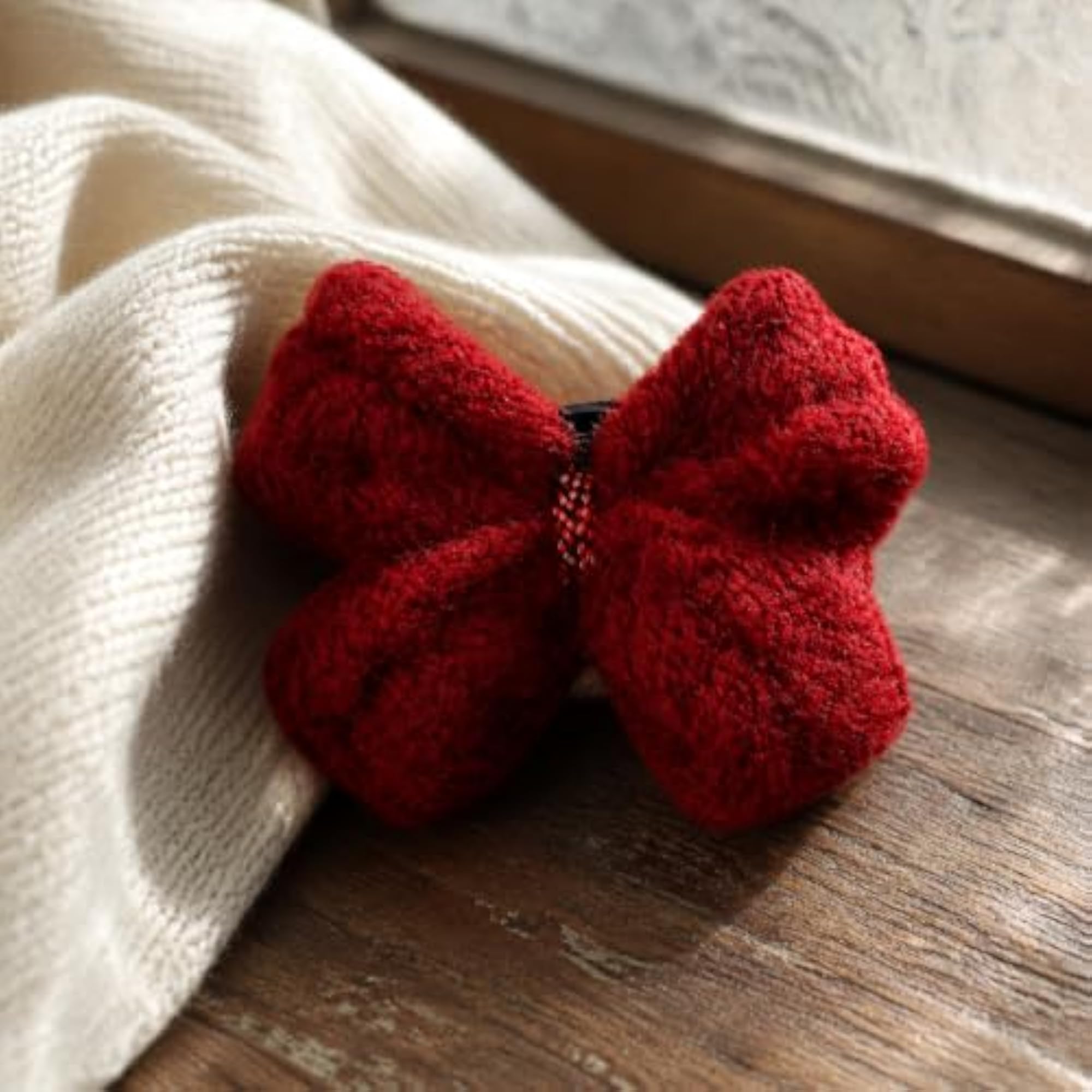 Mini Hair Claw Clips Set with Bowknot Design