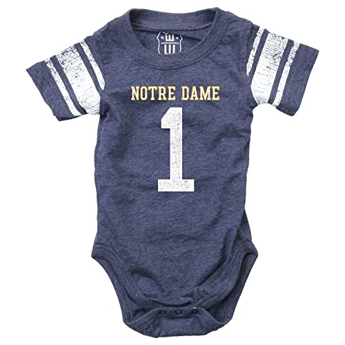 Wes and Willy Infant College Football Jersey One Piece Bodysuit (Notre Dame Fighting Irish, 24M)