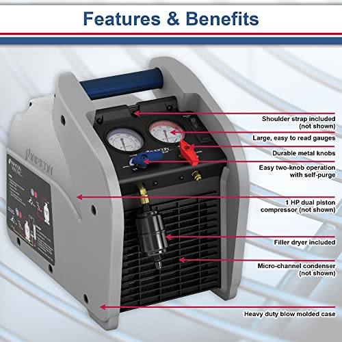 Inficon Vortex Dual, Refrigerant Recovery Machine, 714-202-G1