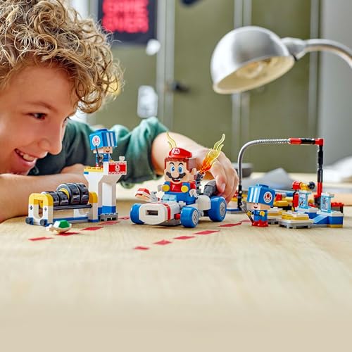 Super Mario Kart : Officina di Toad, Garage Giocattolo con Macchina da Costruire e 2 Personaggi con Accessori, Giochi per Bambini e Bambine da 8 Anni, Idea Regalo Nintendo da Collezione 72035 - Lego - Immagine 8