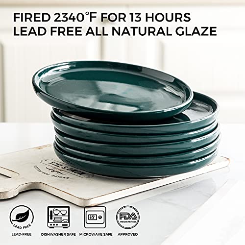 Amorarc Ceramic Dinnerware Set (16Pcs), Stoneware Plates And Bowls Set,Highly Chip And Crack Resistant | Dishwasher & Microwave Safe, Green #TOP2