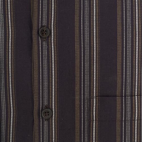 Image of 7-DAYS Men's Premium Striped Shirt - 100% Cotton, Tailored Fit (Between Slim & Regular), Full Sleeve, with Pocket - Smart Office & Casual Look