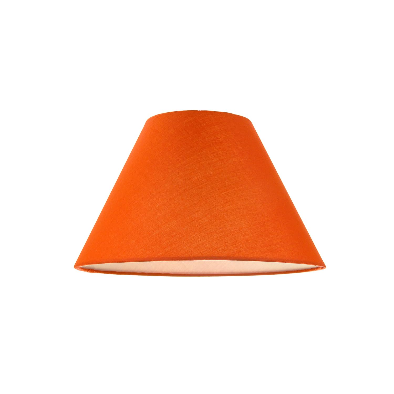 Rackhams Orange Traditional 8 Inch Vivid Cotton Fabric Coolie Lamp Shade