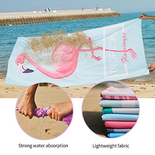 LEcylankEr Strandtuch Großes, Mikrofaser Handtuch 180x90, Sandabweisend Schnelltrocknend Mikrofaser...