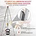 DEFNES 2600lbs Confined Space Tripod Kit, Heavy-Duty Aluminum Alloy Confined Space Tripod, Fall Protection Device, Storage Bag, Confined Space Rescue Tripod, Suitable For Tunnel (2600LBS)