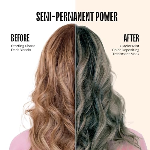 Image of Overtone Semi Permanent Hair Color Conditioner, Glacier Mist, 8 oz, Nourishing, Damage-Free, Color Depositing Mask for All Hair Types with Shea Butter & Coconut Oil, Vegan & Cruelty-Free
