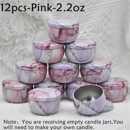 Pots à Bougies Multicolores en Aluminium 2.2oz avec Couvercles pour DIY - 3