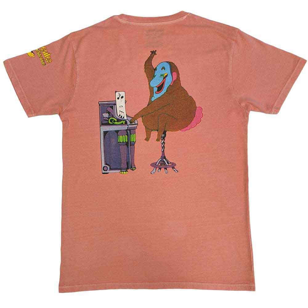 The Beatles T Shirt Yellow Submarine Magic Piano Official Mens Pink L