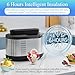 Ice Cream Maker Machine Automatic: TINANA Icecream Machine with LCD Display - Electric Gelato Maker - No Pre-freezing