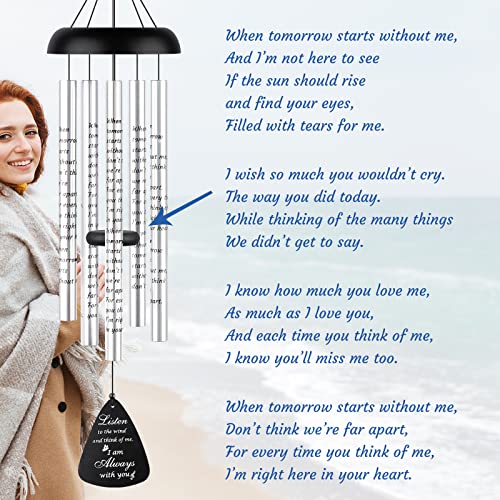 Sympathy Gift Wind Chimes For Outside - 36'' Large Memorial Wind Chimes For Loss Of Loved One, Bereavement Gifts Windchimes In Memory Of Loved One, Mother/Mom/Father, Condolence Remembrance Deep Tone #TOP4