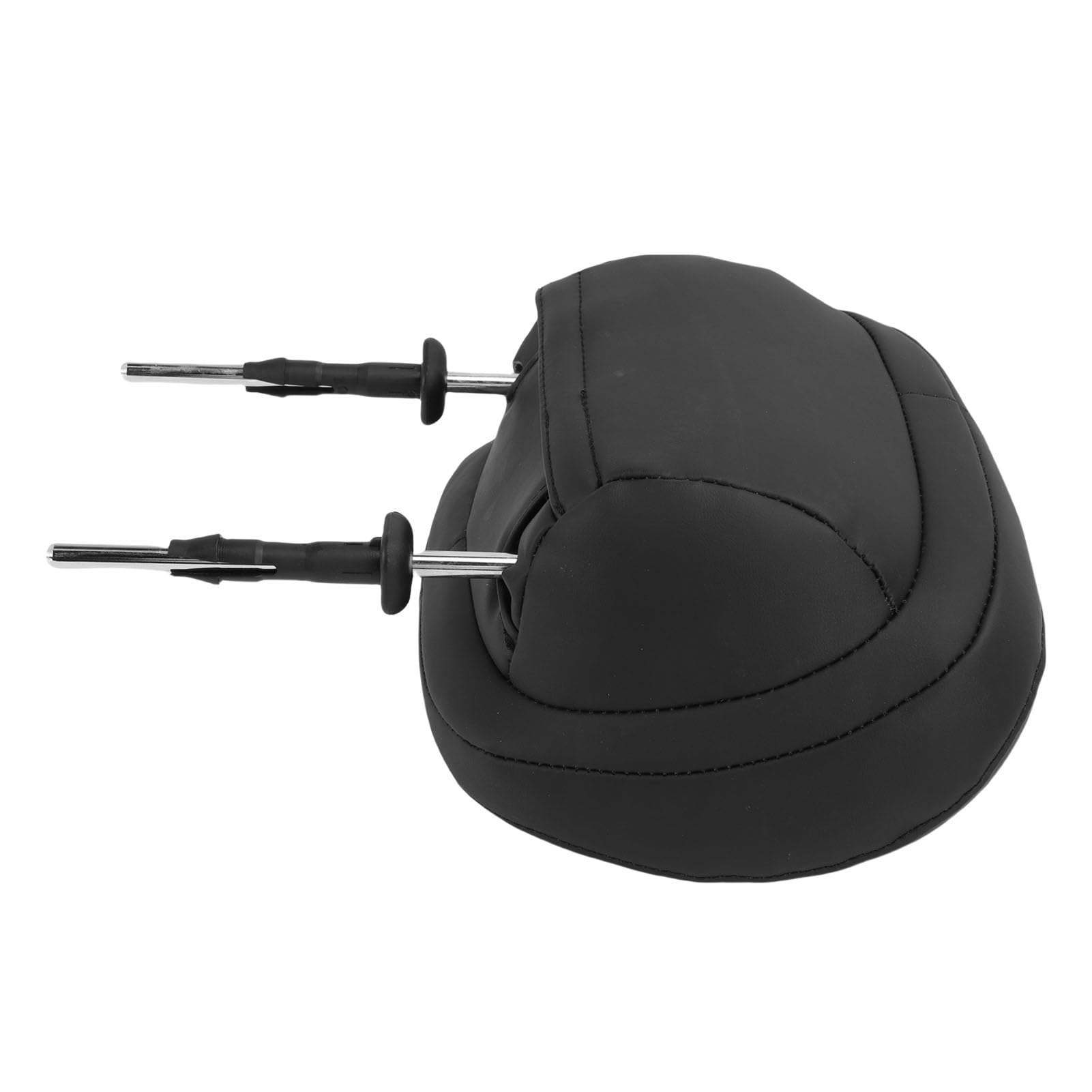 Tbest Appui-tête de Siège de Voiture Universel en Mousse à Mémoire de Forme, Oreiller de Rechange en Cuir PU avec Support en Métal pour Véhicule, Distance de Tige de 150 Mm,
