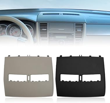 Car Finisher-Instrument Panel Cover for Nissan Tiida 2005-2011 Front Dashboard Middle Air Conditioner Outlet Vents Cover Shell Beige