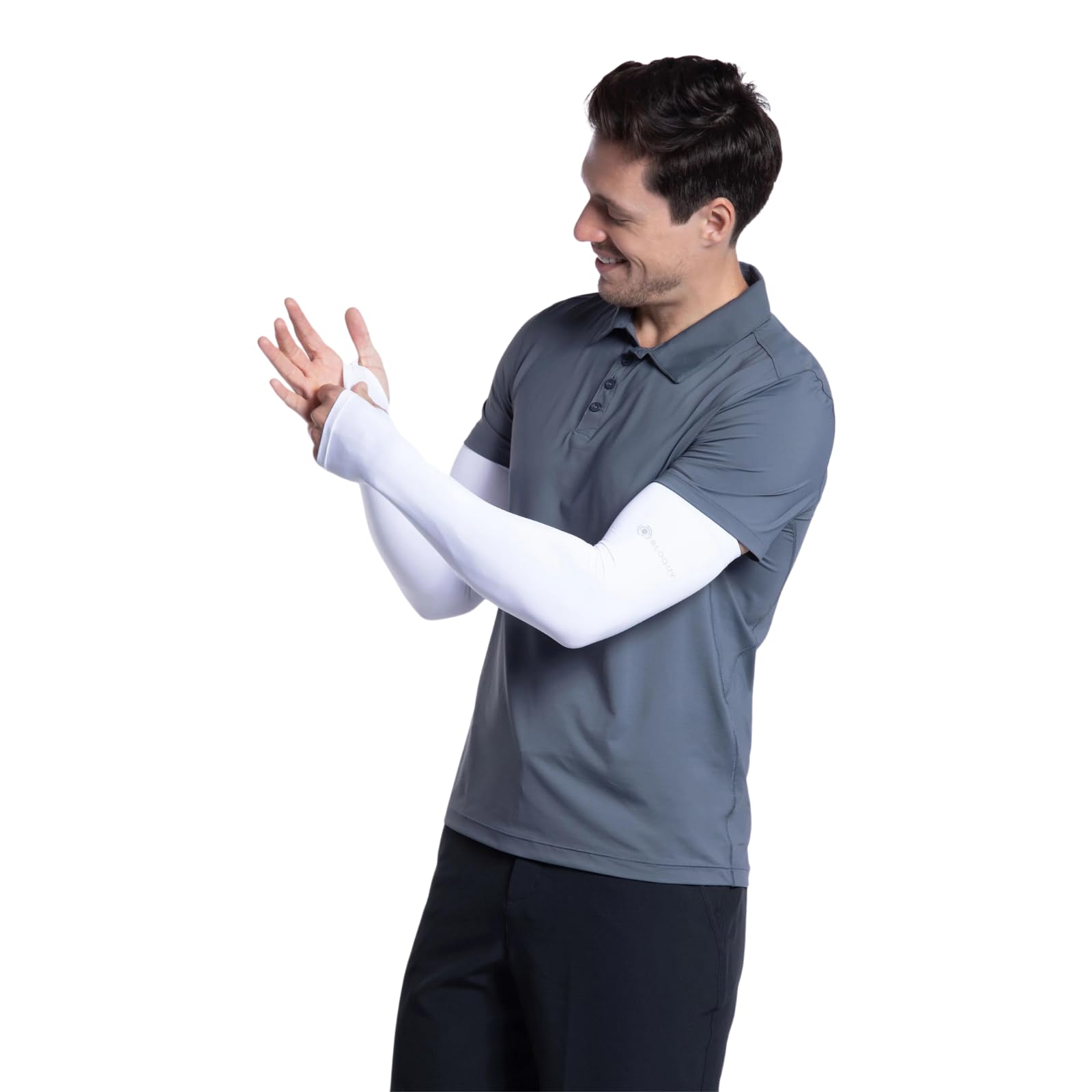 BloqUV UPF 50+ Sonnenschutz Active Sun Sleeves (Weiß, XS)