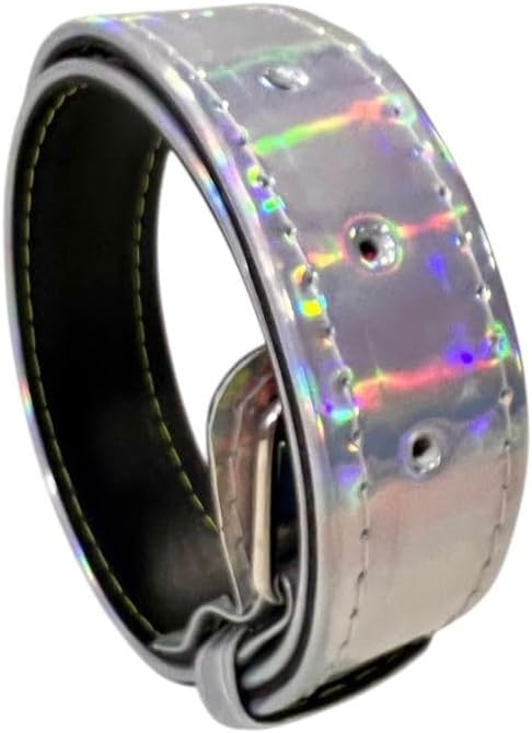 Kids Baseball/Softball Belt – 26" Silver Holographic – Durable, Unisex