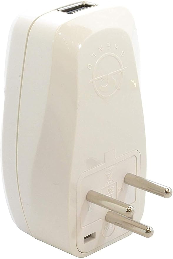OREI 3 in 1 Israel Travel Adapter Plug with USB and Surge Protection - Grounded Type H - Palastine, Israel & More