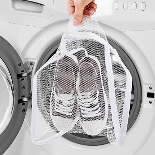 Honeycomb Shoe Dryer Bag With Zipper, White Dryer Door Shoe Net Laundry Bags Mesh Wash Bags Shoe Bag For Washing Machine Sneaker Clothing 13.8 X 15.8 Inch(3 Pieces) #TOP4