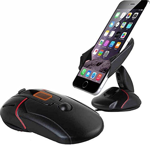 Car Mount, Yowo Cell Phone Holder One Touch Car Windshield / Dashboard Universal Mount, Foldable Car Cradle for Smartphone IPhone / Android (Black)